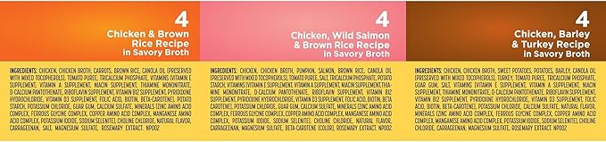 Nature’s Recipe Chicken, Salmon and Turkey Recipes Variety Pack Wet Dog Food, 12-2.75 oz. Cups, 2 Count