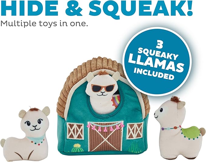 Outward Hound Hide A Llama Plush Dog Toy Puzzle