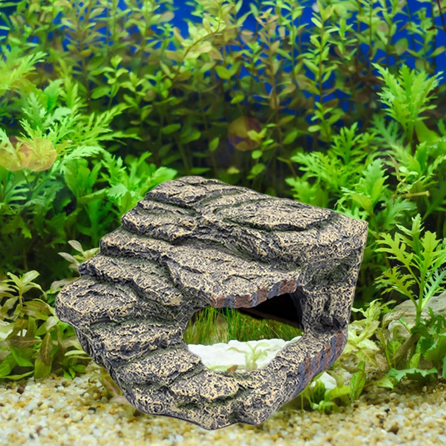 Resin Reptile Hideout Cave,Natural Habitat Decor for Bearded Dragon, Leopard Gecko, Lizards & Turtles,Terrarium Tank Accessories