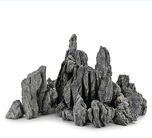 Unocho Seiryu Rock Stone Aquarium Rocks 40LB Fish Tank Rocks for Aquariums Landscaping Model Tank Decoration Aquarium Miniature and Fairy Garden-3 to 12 inches