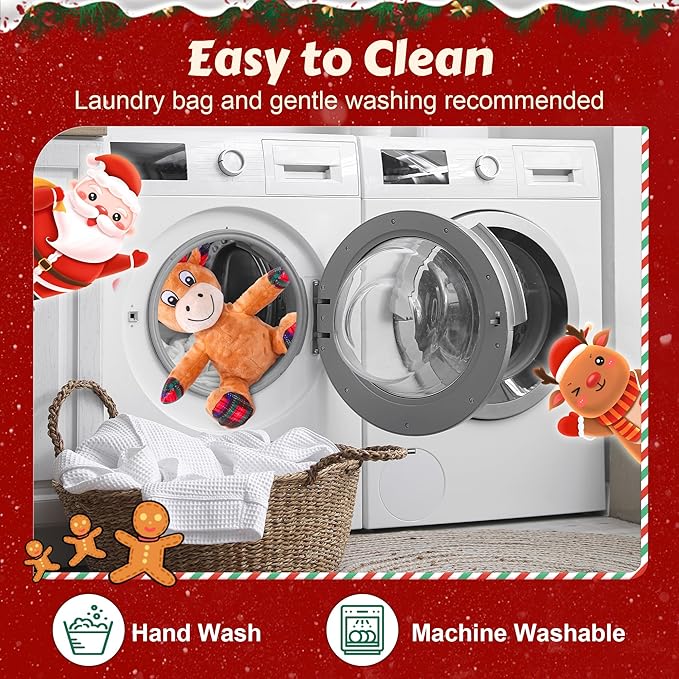 Squeaky Dog Toys, Dog Chew Toys with Crinkle Paper for Puppy, Small, Medium, Large Dogs, Interactive Pet Holiday Toys for Training and Reducing Boredom