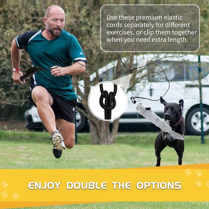 Flirt Pole for Dogs, Interactive Toys Tug-of-war for Dog, Five-Section Retractable Adjustable Length,for Outdoor Exercise & Training for Small Medium Large Dog