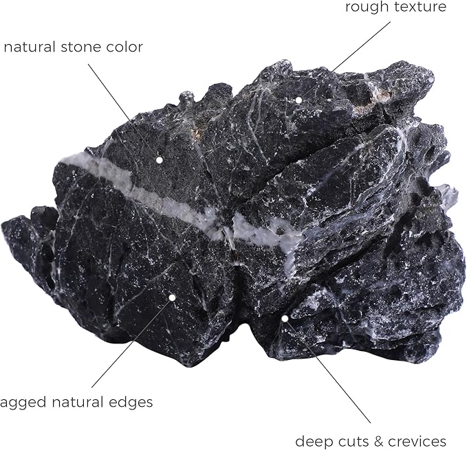 6-8 Inches Natural Seiryu Stone 4 PCS Aquarium Rocks for Aquascaping, Aquarium Landscaping, Terrariums, Fish Tank Decoration, Vivariums, Paludarium, Reptile and Amphibian Enclosures