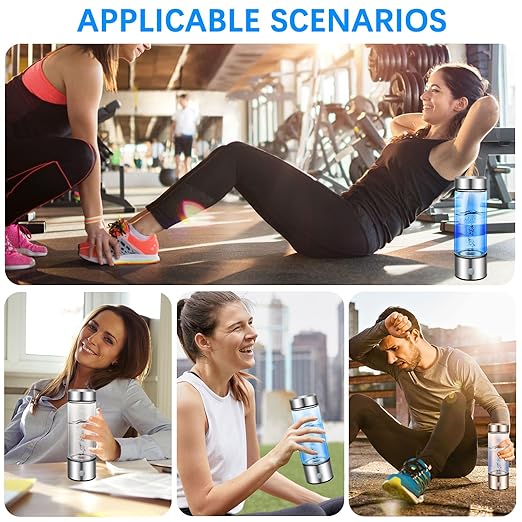 Hydrogen Water Bottle, Portable Hydrogen Water Bottle Generator, Rechargeable 3Min Quick Electrolysis Water Ionizer Machine Suitable for Home, Office, Travel, Daily Drinking, Gift for Love