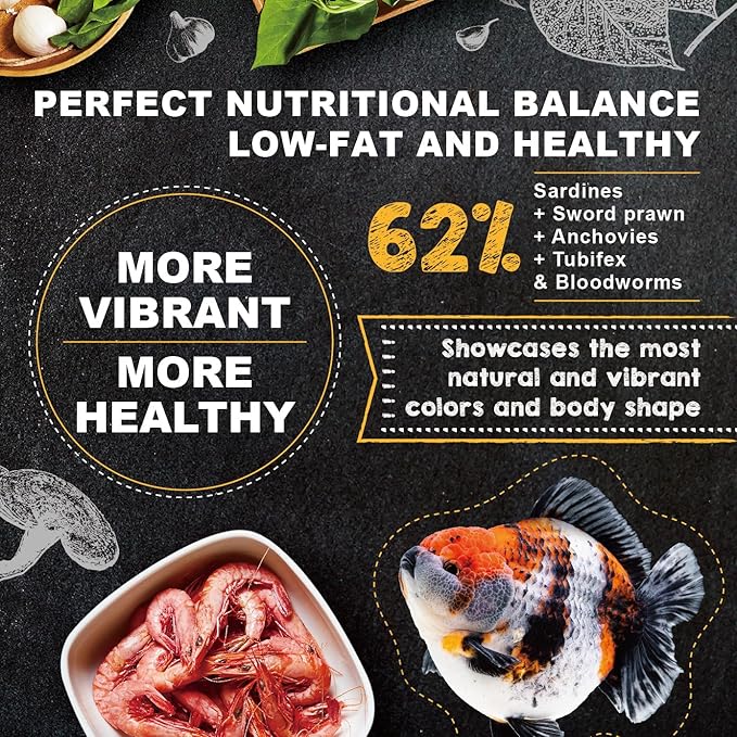 Ultra Fresh Apex Goldfish Growth Crisps, Premium All Natural Ingredients Goldfish Fish Food, Slow Sinking, 15 oz