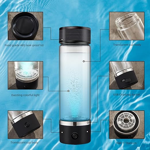 Hydrogen Water Bottle, Hydrogenated Water Generator, Hydrohealth Water Bottle, Ionized Water Maker Bottle