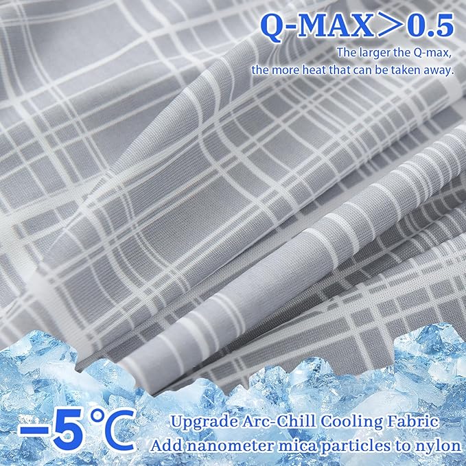 Cooling Body Pillow Case for Hot Sleepers - Floral Body Pillow Cover Cooling Double Side Arc-Chill Q-Max>0.5 Cooling Fiber - Breathable Cooling Body Pillow Cover with Zipper (20" x 54")