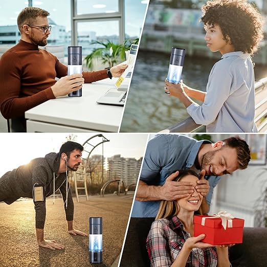 Hydrogen Water Bottle Generator, Hydrogen Water Bottle, 2 in1 Portable Hydrogen Water Generator,LED Display Hydrogen-Rich Water Bottle,Suitable for Office, Sports, Travel and Gifts(280ml)