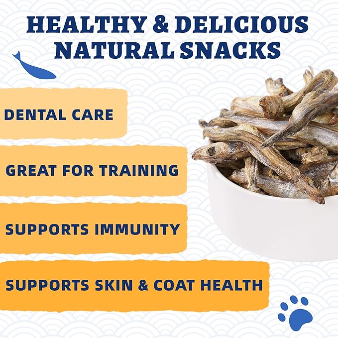 Just Try 10.58 oz Freeze Dried Dog Treats Capelin Fish Raw Single Ingredient Cat Treats High Protein Training Treats Pet Snacks Omega 3 for Skin Coat Health