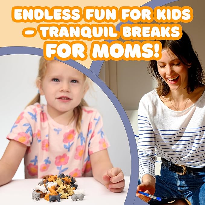 Tiny Dog and Cat Figurines for Kids - Small Animals Toys in Bulk - Little Pet Toys - Tiny Plastic Toys for Kids Classroom Prizes - 25 Pcs - Easter Gifts for Kids