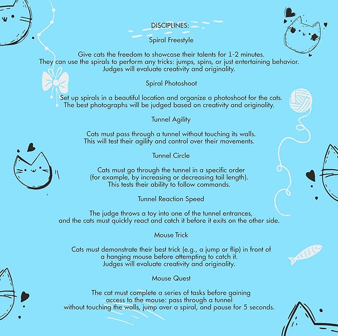 5 in 1 Interactive Cat Toys for Indoor Cats Bundle - Cat Tunnel, Fishing Pole, Feather Toy Teaser Wand, Spiral Tube, Cat Kicker - Crinkle Hanging Moving Cat Toys for Bored Indoor Adult Cats