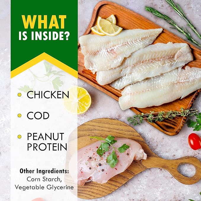 Beloved Pets Dog Treats Rawhide - Free Cod Sticks Chicken Wrapped 10.6 oz - All Natural & Grain Free Long Lasting Chews for Large & Small Dogs - Dried Pet Snacks - Support Healthy Teeth & Skin Coat