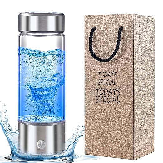 Hydrogen Water Bottle Generator, 3 Minutes Hydrogen Water Bottle, 2024 New Water Ionizer for Mother’s Day Gift, SPE PEM Technology Hydrogenated Water Machine for Home, Office, and Gym（Blue）