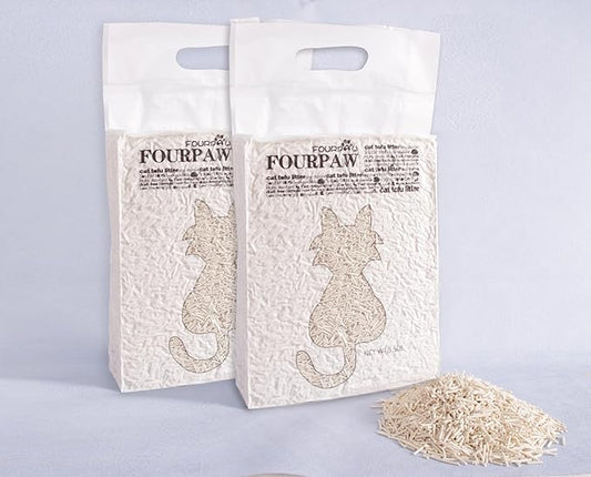 Original Tofu Cat Litter, Bean Fragrance, Odor Control and Economical cat Litter Dust-Free, Quick Clumping, Water Flushable Tofu Cat Litter, 5.5 Lbs X 2 Bags