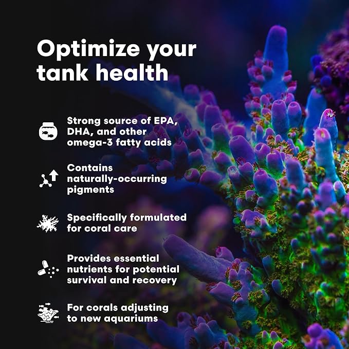 Brightwell Aquatics - Restor Liquid Coral Tissue Supplement - Fish Tank Reef Nutrition for Live Coral Growth Acceleration, Colour Vibrancy, & Restoration Additive - Saltwater Reef Supplies, 4.22 fl oz