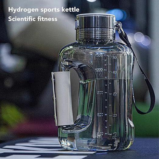 Hydrogen Water Bottle 1.5L High Capacity SPE PEM Technology Waterionizer Generator Water Ionizer Bottle (Ash Black)