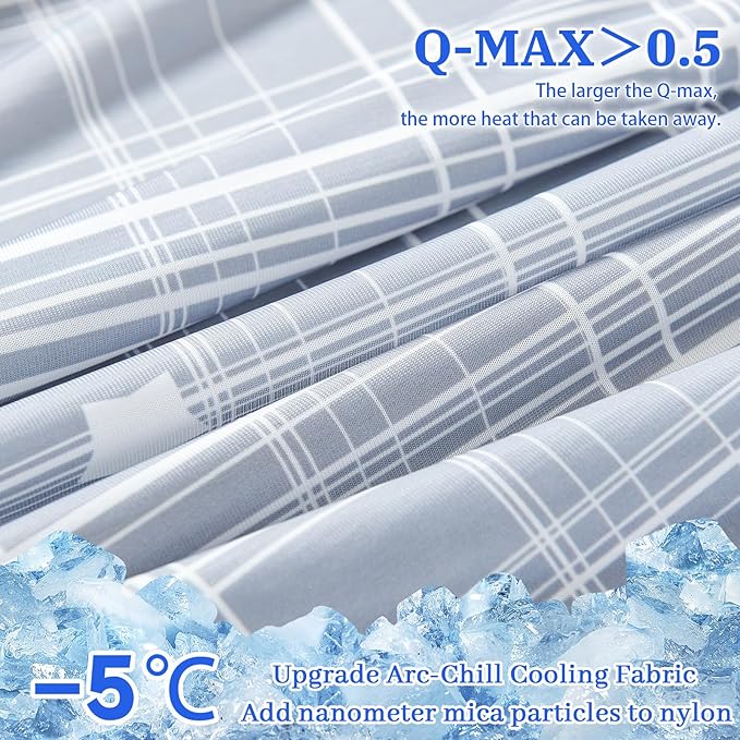 Cooling Pillow Cases for Hot Sleepers - Double Side Arc-Chill Q-Max>0.5 Cooling Fiber Cool Pillow Cases 2 Pack - Breathable Soft Cold Pillow Cases with Hidden Zipper (20" x 36")