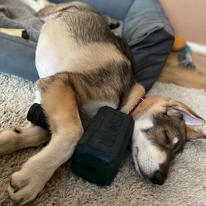 Fenrir Hammer Dog Chew Toy Strong Rubber Stuffable Enrichment Toy for Chewers (Black, Medium)