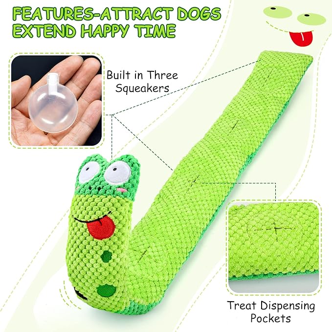 Squeak Dog Toys for Stress Release & Boredom Relief, Dog Puzzle IQ Training, Snuffle Foraging Instinct Training - Suitable for Small, Medium & Large Dogs