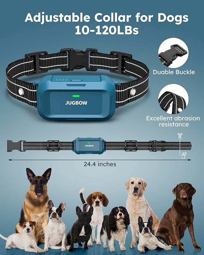 Jugbow Dog Shock Collar 2 Dogs - 4200FT Dog Training Collar with Remote, IPX8 Waterproof E Collar for Dogs Training, Rechargeable Collars for Dogs (10-120lbs)