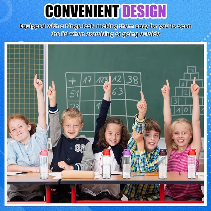 Mifoci 20 Pieces Water Bottle Bulk Plastic Water Bottles Bulk Gym Sports Adults Reusable Large Water Bottles with Leak Proof Flip Top for Party Outdoor(17 oz,Vibrant Color)