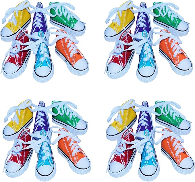 Super Bird Creations SB50011 Sneaker Bird Toy - Durable Safe Chew Toy - Ideal for Cockatiels Parakeets Parrots Small to Large Birds - Vibrant, Assorted Colors 3" x1-1/2 x 1-3/8" (24 Pack)