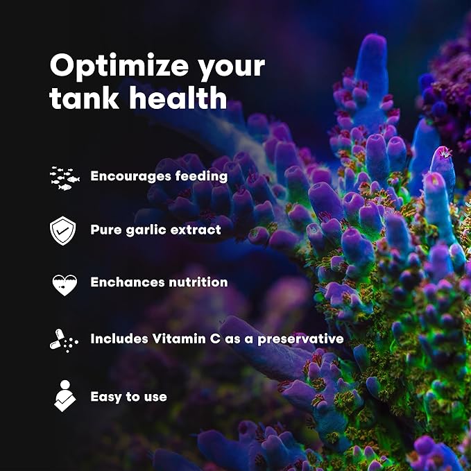 Brightwell Aquatics GarlicPower Garlic Extract for Aquarium Fish Food – Enhances Feeding Response – Boosts Nutrition – Ideal for Marine & Reef Tanks, 60 ml