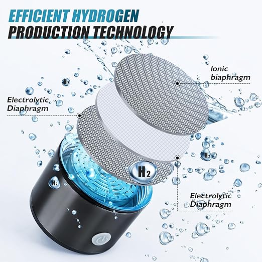 Hydrogen Water Bottle,Hydrogen Water Bottles Generator, Built-in Hydrogen Water Machine Quickly Produces Hydrogen to add to Hydrogen Tanks,Black