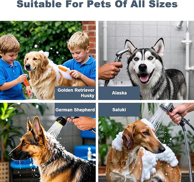 50" Pet Dog Bathing Station, Stainless Steel Dog Bathtub W/Ramp, Floor Grate, Dog Bath Brush, Washing Gloves for Home, Professional Dog Washing Station for Pets (50 Inch Left Door)