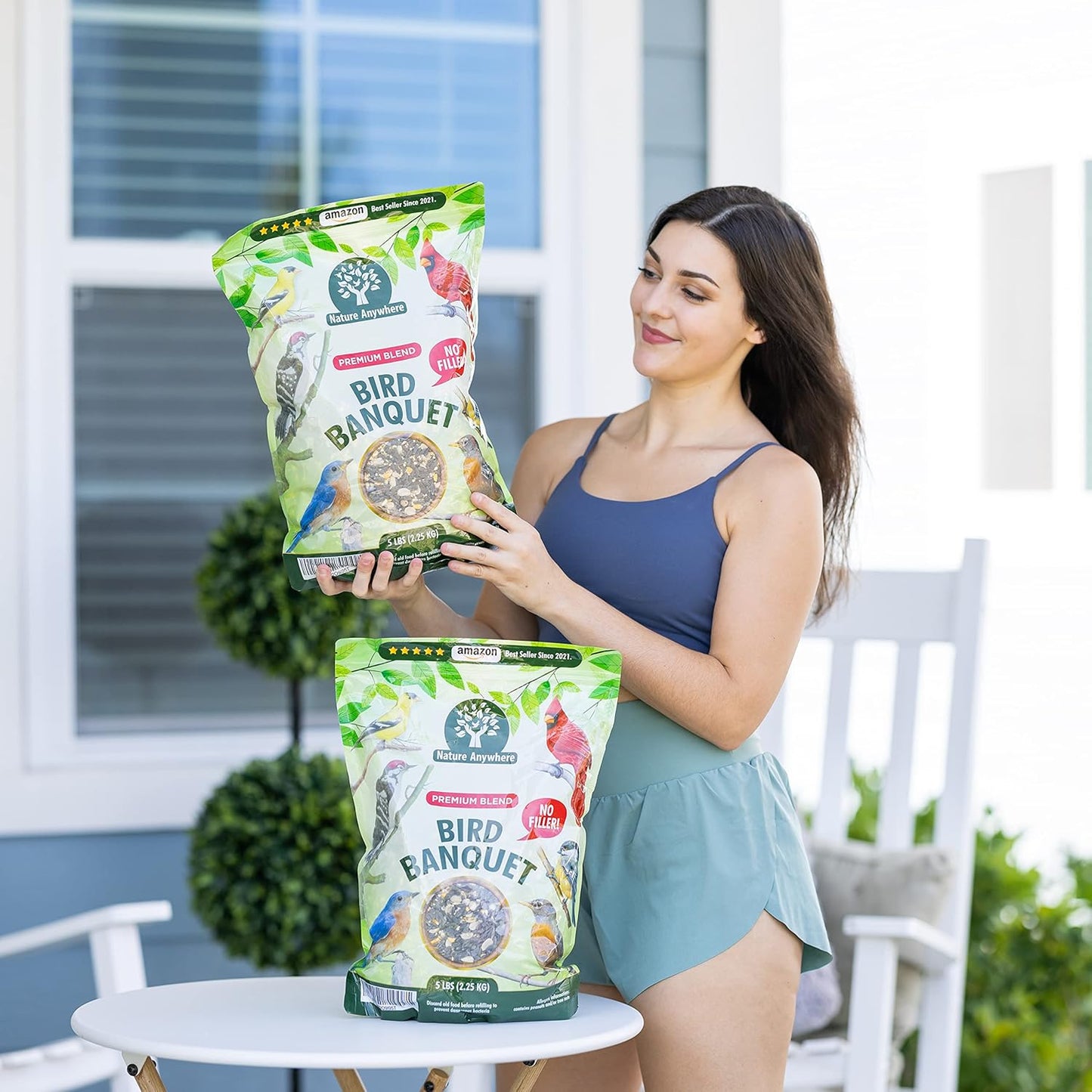 Nature Anywhere Wild Bird Seed for Outside Feeders - No Fillers - Made in USA - Outdoor Bird Food