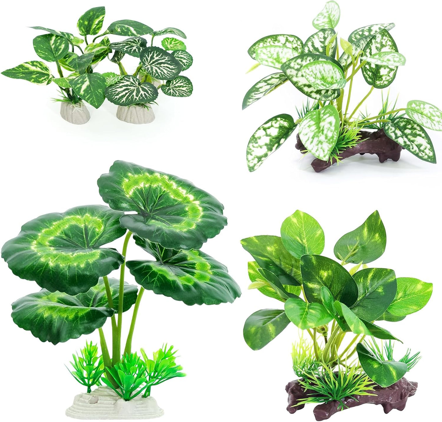 Betta Fish Tank Accessories 7 Pack Silk Aquarium Plants Decoration Artificial Fish Tank Plants Set for Aquariums Decor