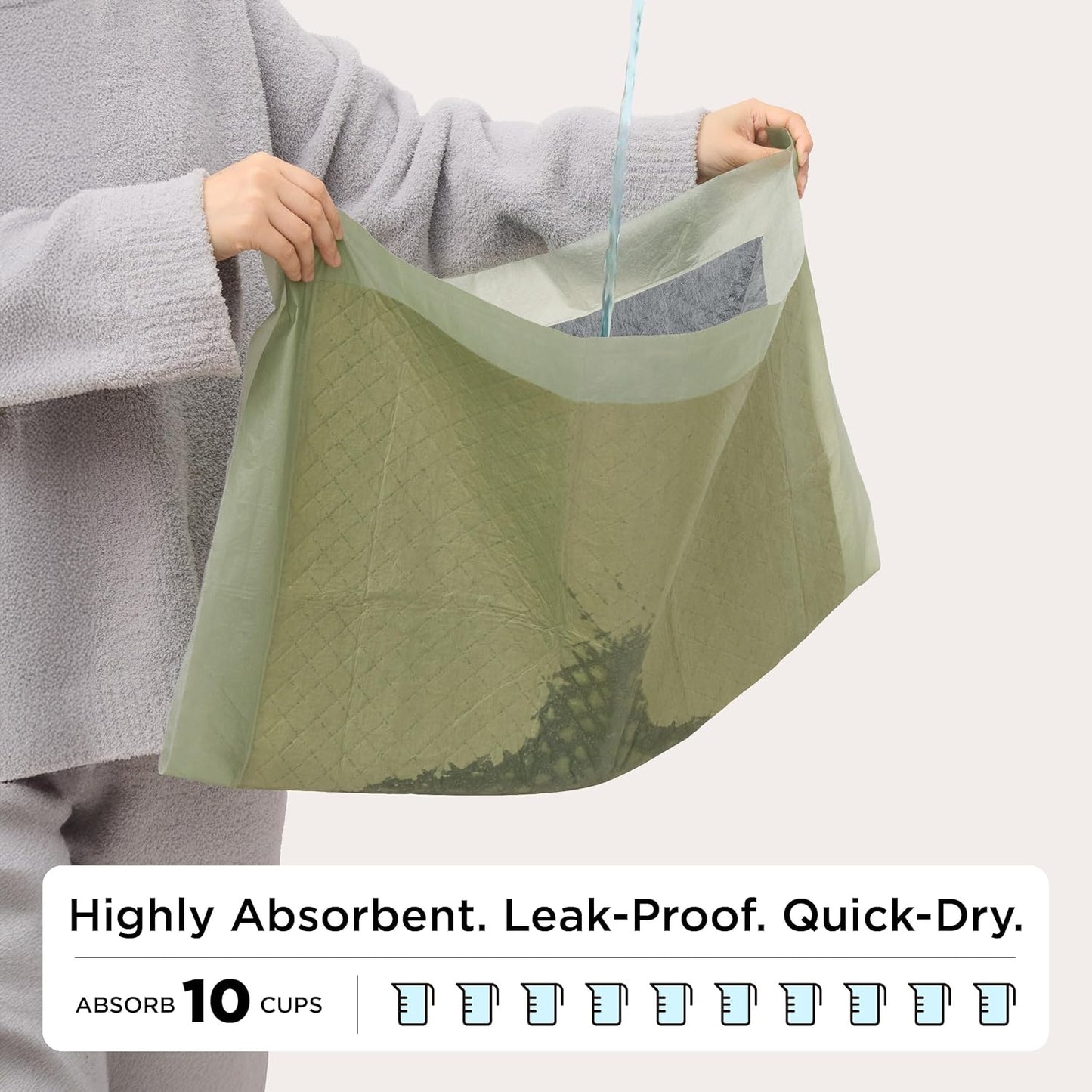 Bedsure Dog Pee Pads Extra Large, 28" x 34" Puppy Pads 30 Count, Super Absorbent & Leak Proof, XL Training Pads Quick Dry Thicken Dog Potty Pad with Odor-Control Activated Carbon & ECO Green Material