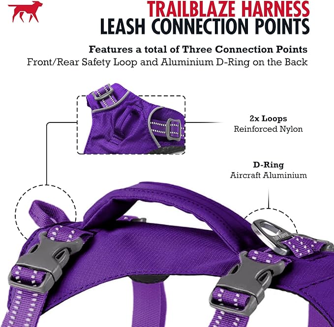 Tuff Pupper Escape Proof Dog Harness for Small Dogs | No Pull Lightweight Adjustable Harness | No Escape Multifunctional Outdoor Pet Gear | Strong Durable Breathable | Secure Comfortable Fit