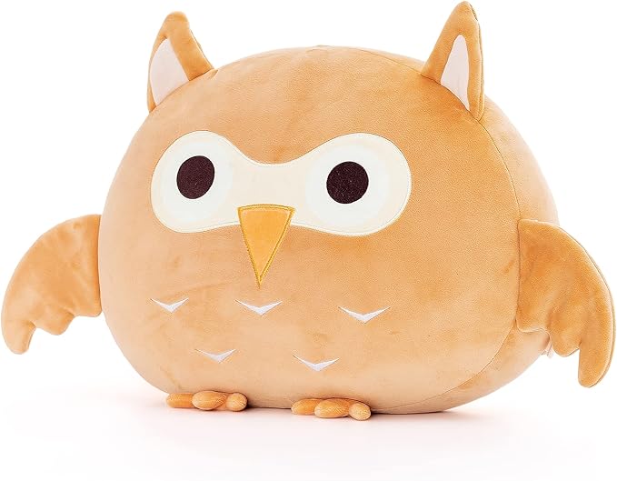 Lazada Stuffed Owl Animal Plush Kids Pillow Super Soft Toys Brown 15''