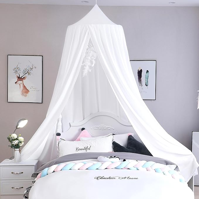 Upgrade Version of Canopy for Kids Bed, Extra Large Canopy for Girls Room Decoration Princess Castle Play Tent Hanging House, Dreamy Canopy for Children Room Reading Nook Canopies