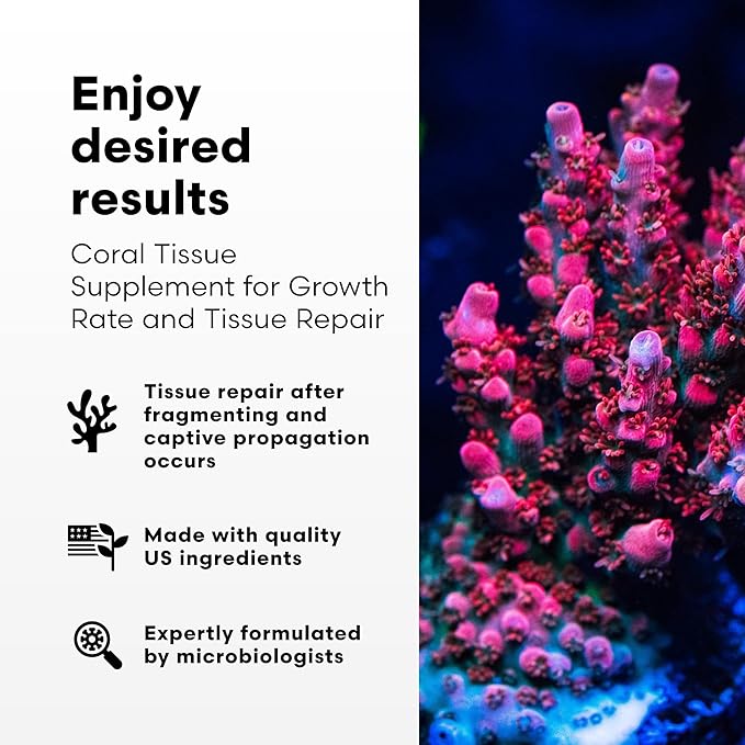 Brightwell Aquatics - Restor Liquid Coral Tissue Supplement - Fish Tank Reef Nutrition for Live Coral Growth Acceleration, Colour Vibrancy, & Restoration Additive - Saltwater Reef Supplies, 67.6 fl oz