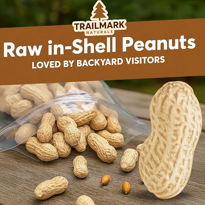 5 LB - Raw Peanuts For Squirrels, Raw In Shell Peanuts For Birds and Wildlife- Squirrel Food, Wild Bird Seed - Grown in The USA