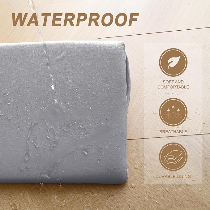 WdFour Bed Wedge Pillow, Close Off Headboard, Wall and Mattress Gap. Incline, Slanted Sweat-Proof Pillow for Neck and Back Pain Relief Anti-snoring for Comfortable Sleeping.(Gray,76Wx10Dx6H)