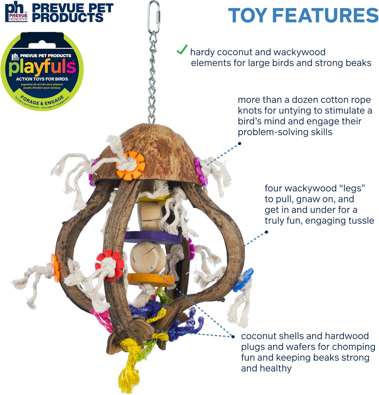 Prevue Pet Products 60062671: Jellyfish Bird Toy