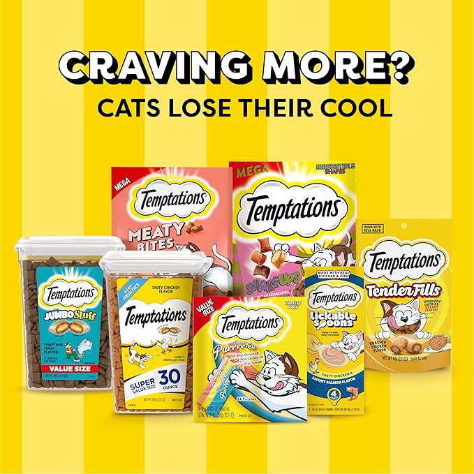 Temptations Creamy Puree Squeezable Lickable Wet Cat Treat Variety Pack, 0.42 oz. Tubes, 24 Count, Pack of 2 (48 Total)