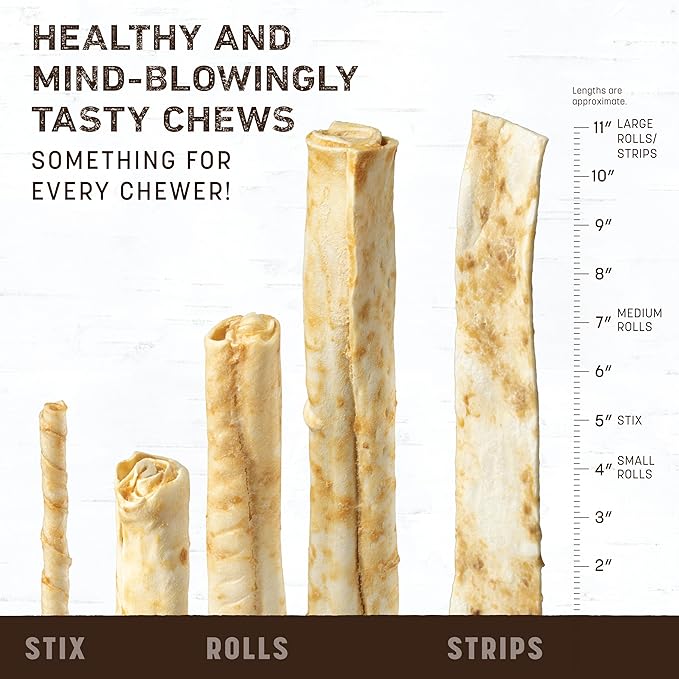 Earth Animal No-Hide Rolls Chicken Recipe Medium Natural Rawhide Alternative Dog Chews - 3 Count Value Pack