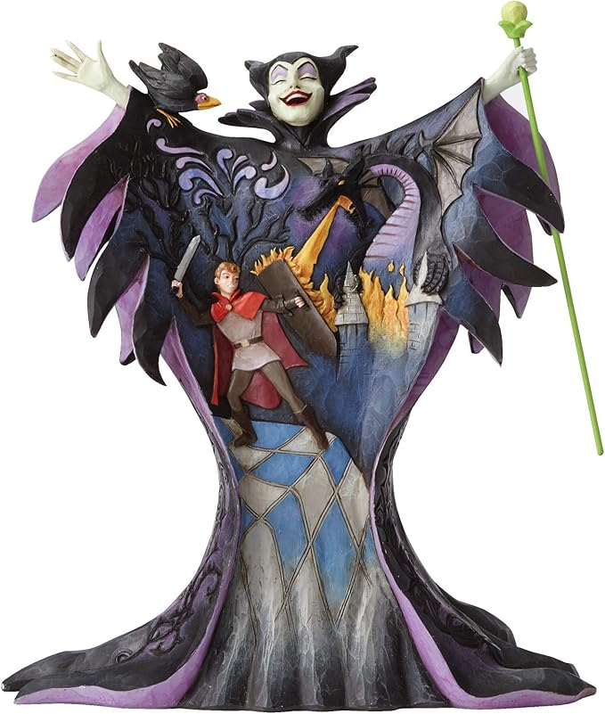 Enesco Disney Traditions by Jim Shore Maleficent with Scene Malevolent Madness Figurine, 8.75 Inch, Multicolor