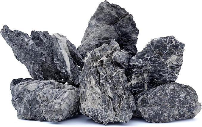 6-8 Inches Natural Seiryu Stone 6 PCS Aquarium Rocks for Aquascaping, Aquarium Landscaping, Terrariums, Fish Tank Decoration, Vivariums, Paludarium, Reptile and Amphibian Enclosures