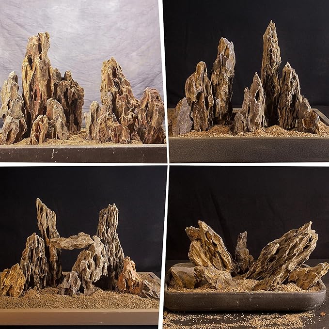 Dragon Stone Rock for Aquascaping,Aquarium Decor, Fish Tank Decorations,3-10 Inches Natural Ohko Stone for Fish Tank Landscaping (6.6 Pounds)