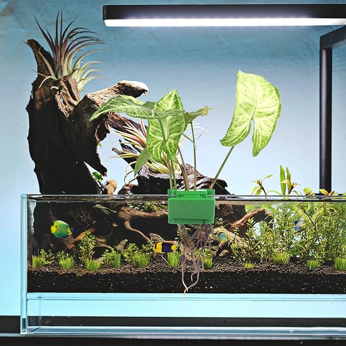 4Pcs 3 Holes Upgraded Aquatic Plant Cup Aquarium Plant Holder for Tank, Hanging Aquarium Plant Holder, Aquarium Aquatic Plant Cultivation, Aquarium Plant Decoration.