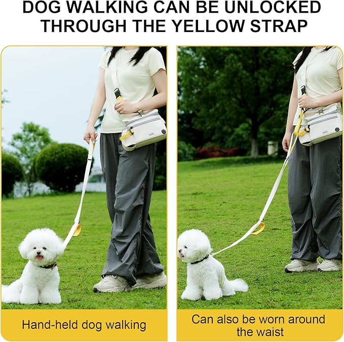 Dog Treat Pouch, Pet Training Pouch, Hand Free Dog, Pet Feed Snack Reward, for Travel or Outdoor,3 Ways to Use