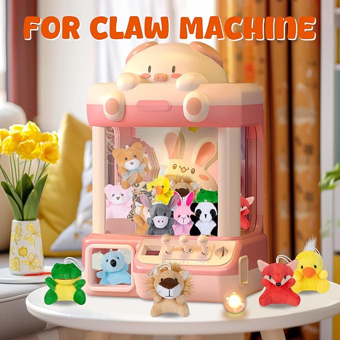 Sofier 12 Packs Mini Stuffed Animals Bulk Party Favors For Kids Treasure Box Toys Classroom Plush Toys Claw Machine Key Chains Carnival Prizes Small Valentine Halloween Christmas Gifts Stocking