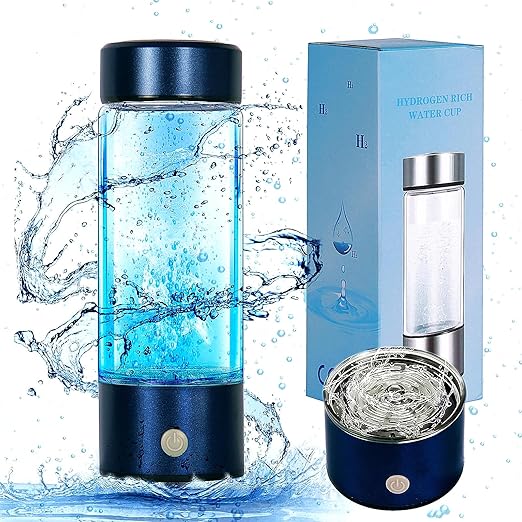 Hydrogen Water Bottle,Portable Hydrogen Water Generator Machine, Improve Water in 3 Minutes Quick Electrolysis, Suitable for Home, Office, Travel, Daily Drinking (Blue)