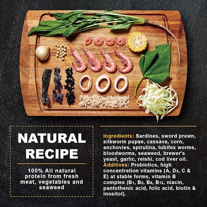 Ultra Fresh Apex Goldfish Growth Crisps, Premium All Natural Ingredients Goldfish Fish Food, Slow Sinking, 4.23 oz