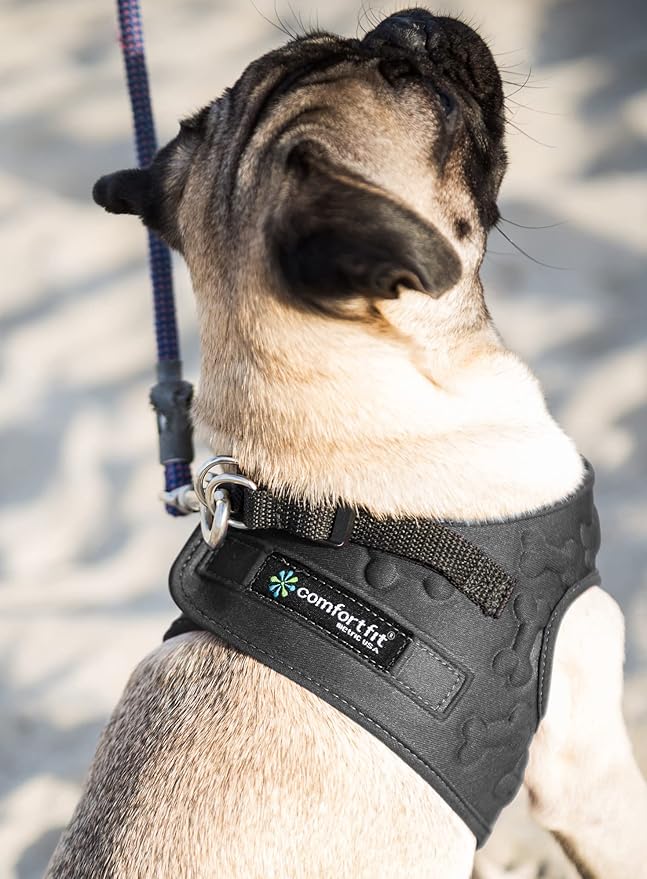 Comfort Fit Dog Harness No Pull No Escape Harness Adjustable Buckles Soft Padded Reflective Choke Step in Dog Vest with Easy Control Handle for Small Medium Large Dogs & Puppies